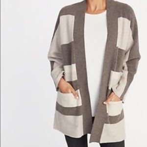 Striped Open-Front Sweater